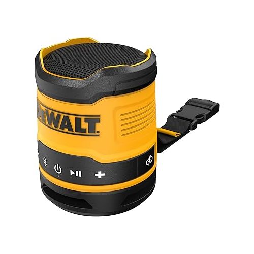  DEWALT Bluetooth Speaker, USB-C Rechargeable, Jobsite (DCR008)