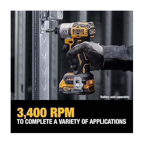  DEWALT 20V MAX XR Impact Driver, Brushless, 1/4