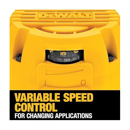  DEWALT Router, Fixed Base, 1-1/4 HP, 11-Amp, Variable Speed Trigger, Corded (DWP611)