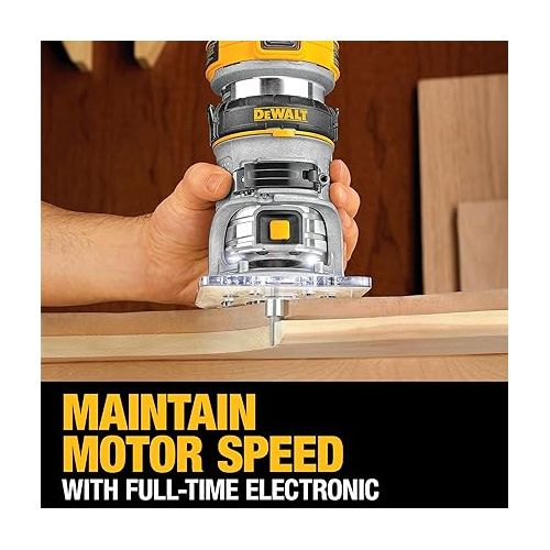  DEWALT Router, Fixed Base, 1-1/4 HP, 11-Amp, Variable Speed Trigger, Corded (DWP611)