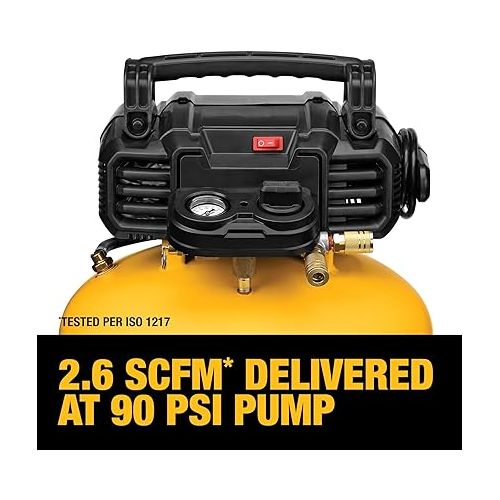  DEWALT Pancake Air Compressor, 6 Gallon, 165 PSI (DWFP55126)