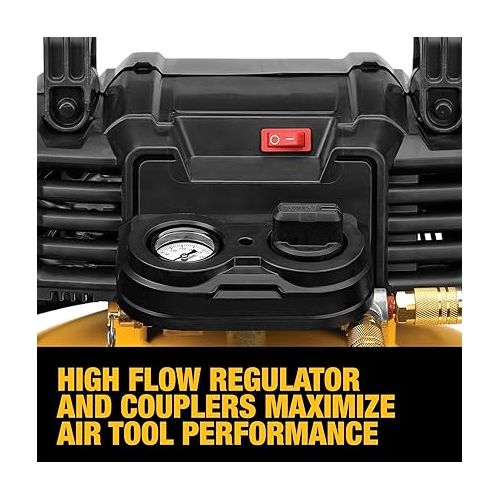  DEWALT Pancake Air Compressor, 6 Gallon, 165 PSI (DWFP55126)