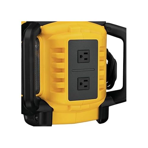  DEWALT 20V MAX Bluetooth Radio, 100 ft Range, Battery and AC Power Cord Included, Portable for Jobsites (DCR025)