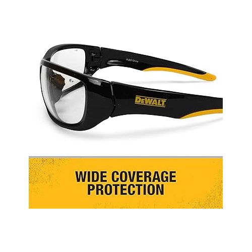  Dewalt Dominator Safety Glasses Dpg94 Unisex Adult Non Slip Polarized Mirrored Rubber Full Rim