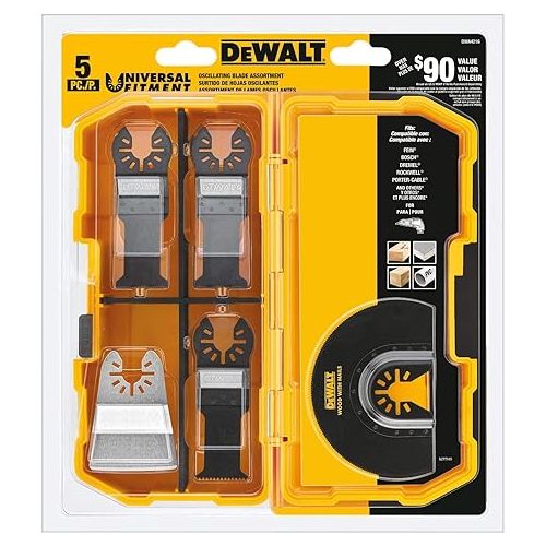  DEWALT Oscillating Tool Blades Kit, 5-Piece (DWA4216)