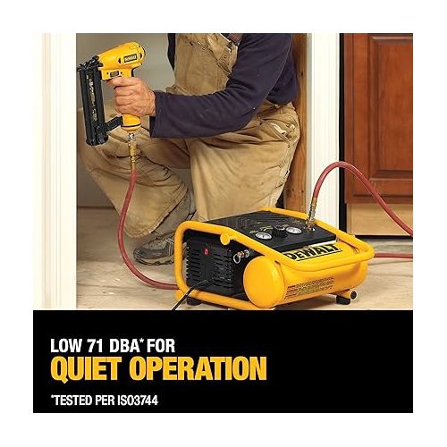  DEWALT Air Compressor, 135-PSI Max, 1 Gallon Tank, 2.6 Amp (D55140)