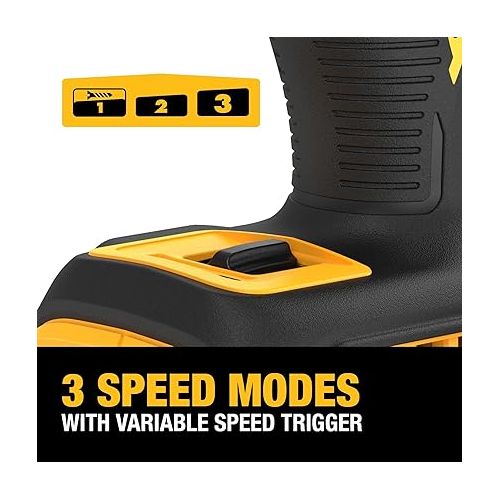  DEWALT 20V MAX Impact Driver, Cordless, 3-Speed, Battery and Charger Included (DCF845D1E1)