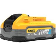 DEWALT 20V MAX Battery, POWERSTACK, More Power + More Compact, Rechargeable 5Ah Lithium Ion Battery (DCBP520)
