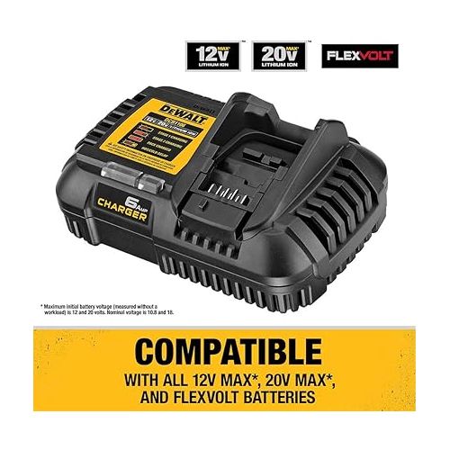  DEWALT 12V MAX*/20V MAX*/FLEXVOLT 6 Amp Charger (DCB1106)