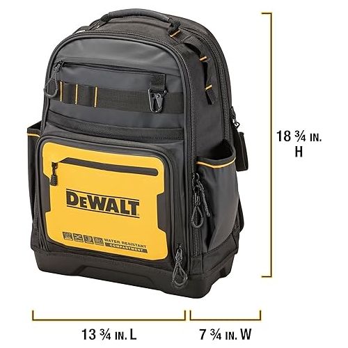  DEWALT Tool Backpack, Tool Storage and Organization, Durable and Water Resistant (DWST560102)