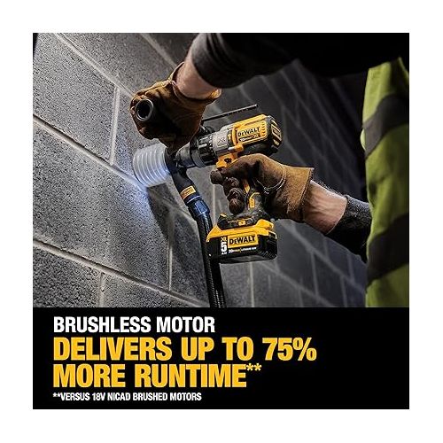  DEWALT 20V MAX XR Hammer Drill Kit, Brushless, 3-Speed, Cordless (DCD996P2)