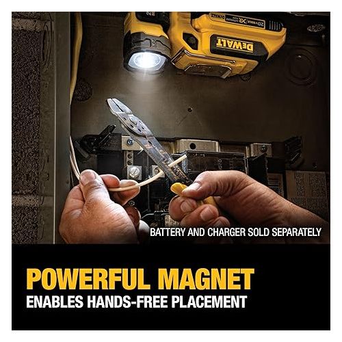  DEWALT 20V MAX LED Work Light, Magnetic, Freestanding and Clip-On, Bare Tool Only (DCL044)