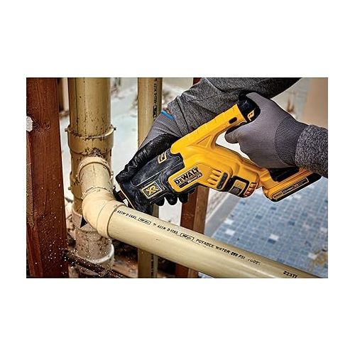  DEWALT 20V MAX* XR Reciprocating Saw, Compact, Tool Only (DCS367B), Black