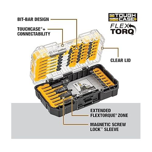  DEWALT Screwdriver Bit Set, Impact Ready, FlexTorq, 40-Piece (DWA2T40IR)