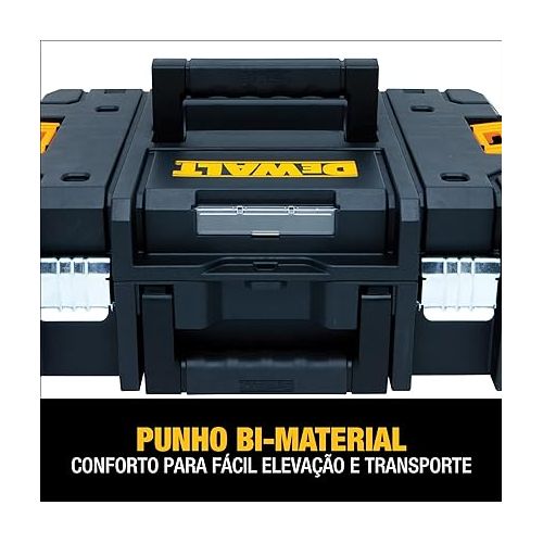  DEWALT TSTAK II Tool Box, 13 Inch, Flat Top, Holds Up To 66 lbs, Flexible Platforms for Stacking (DWST17807)