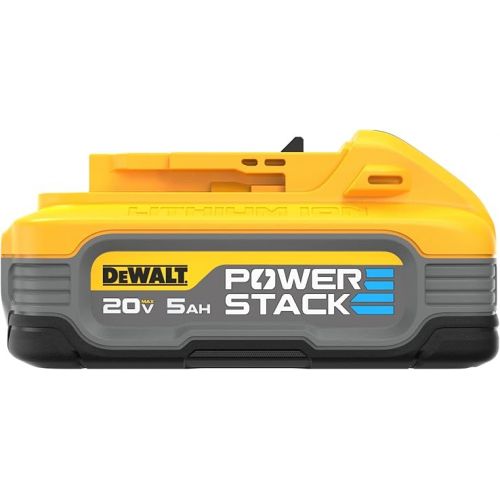  DEWALT 20V MAX XR POWERSTACK 5 Ah Lithium Ion Battery, 2-Pack (DCBP520-2)