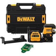 DEWALT 20V/12V MAX Laser Level, Cross Line Laser and 5 Spot Laser, Green, Bare Tool Only (DCLE34520GB)