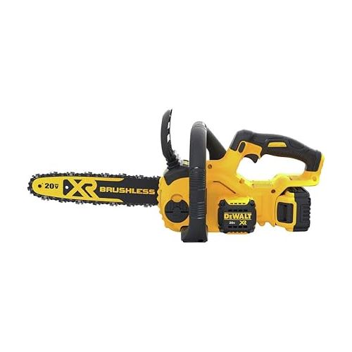  DEWALT 20V MAX* XR Chainsaw Kit, 5-Ah Battery, 12-Inch (DCCS620P1)