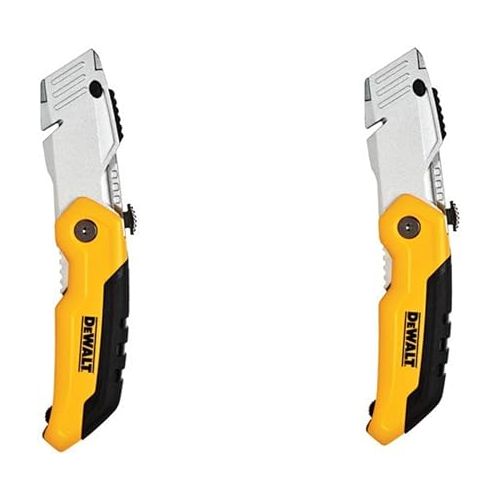  DeWalt DWHT10035L Folding Retractable Utility Knife (2-pack)