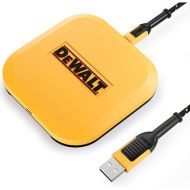 DEWALT Fast Wireless Charging Pad ? Type C Cable and AC Adapter Included ? 10W Max Qi Wireless Charger iPhone 14/13/12 Samsung Android ? Wireless Phone Charger Mat