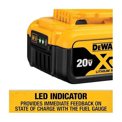  DEWALT 20V MAX 5 Ah Lithium Ion Battery and Charger Kit with Bag (DCB205CK)