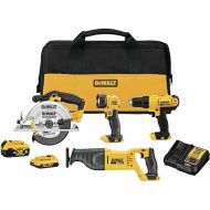 DEWALT 20V MAX Power Tool Combo Kit, 4-Tool Cordless Power Tool Set with Battery and Charger (DCK445D1M1)