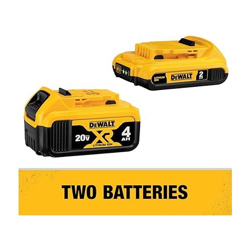  DEWALT 20V MAX Power Tool Combo Kit, 4-Tool Cordless Power Tool Set with Battery and Charger (DCK445D1M1)