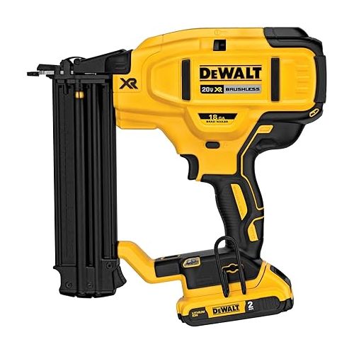  DEWALT 20V MAX* Cordless Brad Nailer Kit, 18GA (DCN680D1)