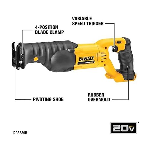  DEWALT 20V MAX Power Tool Combo Kit, 6-Tool Cordless Power Tool Set with Battery and Charger (DCK661D1M1)