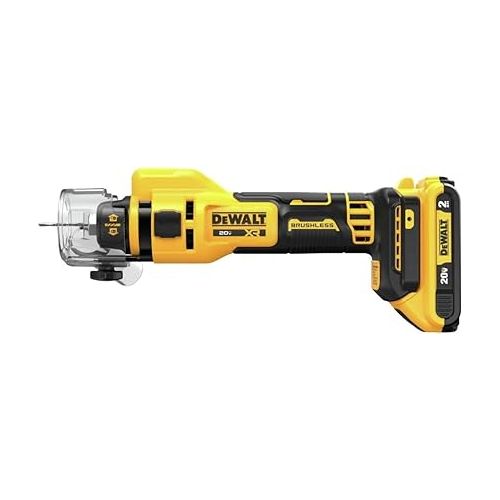  DEWALT 20V MAX Drywall Cutting Tool, Cut Out Tool, 2 Batteries and Charger Included (DCE555D2)