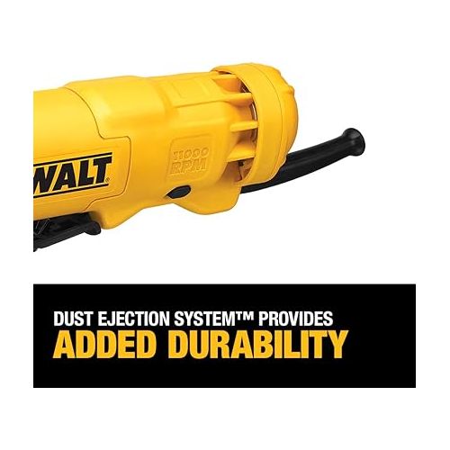 DEWALT Angle Grinder, 4-1/2-Inch, 11-Amp, 11,000 RPM, With Dust Ejection System, Corded (DWE402W)