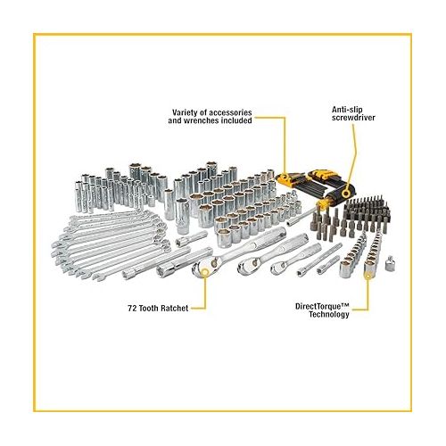  DEWALT Mechanics Tool Set, 1/4