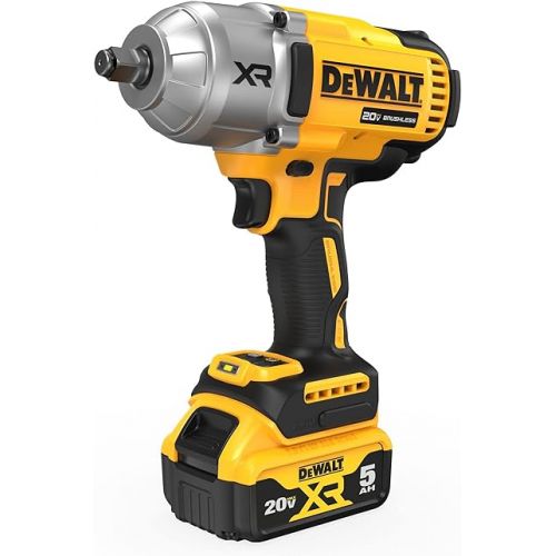  DEWALT 20V MAX XR 1/2 in. High Torque Impact Wrench with Hog Ring Anvil Kit (DCF900P2)