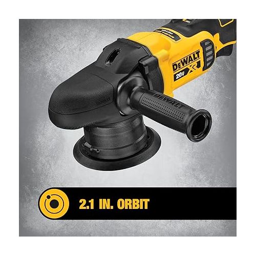  DEWALT 20V MAX* XR Cordless Polisher, Variable-Speed, Random Orbit, 5-Inch, Tool Only (DCM848B)