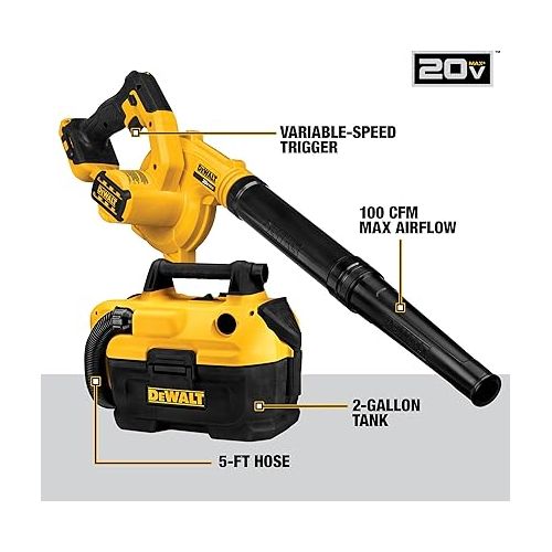  DEWALT 20V MAX Power Tool Combo Kit, 10-Tool Cordless Power Tool Set with 2 Batteries and Charger (DCK1020D2)