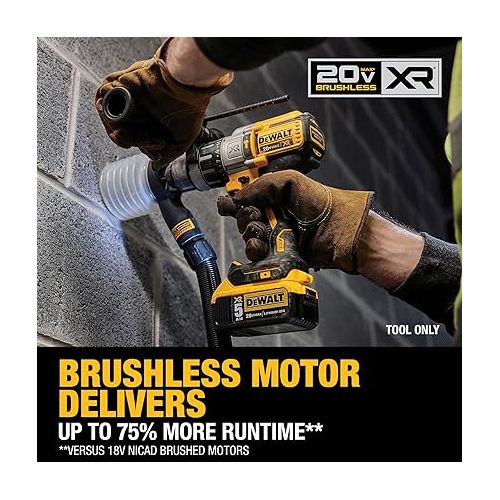  DEWALT 20V MAX XR Hammer Drill, Brushless, 3-Speed, Tool Only (DCD996B)