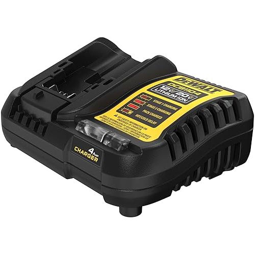  DEWALT 12V MAX/20V MAX Lithium Ion Battery Charger, 4 Amp, Waterproof (DCB1104)