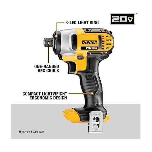  DEWALT 20V MAX Combo Kit, Compact 5-Tool (DCK521D2)