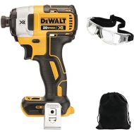 DEWALT 20V Tools MAX XR Impact Driver, Dewalt Tools, Brushless, 3-Speed, 1/4-Inch, Includes Safety Goggles and Storage Pouch (DCF887B)