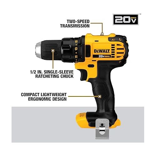  DEWALT 20V MAX Combo Kit, Compact 7-Tool (DCK720D2)