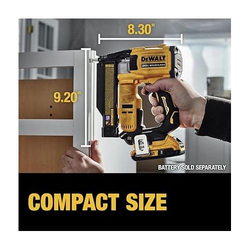  DEWALT ATOMIC 20V MAX Brushless Cordless 23 Ga. Pin Nailer, Bare Tool Only (DCN623B)