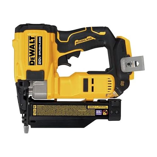  DEWALT ATOMIC 20V MAX Brushless Cordless 23 Ga. Pin Nailer, Bare Tool Only (DCN623B)