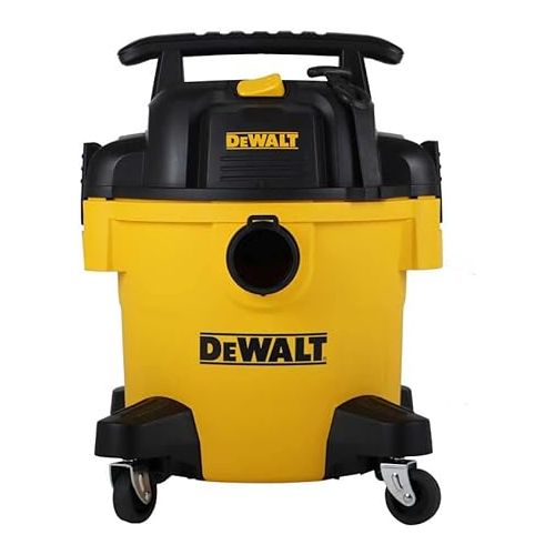  DEWALT DXV05P 5 Gallon Poly Wet/Dry Vac, Shop Vacuum with Attachments, 4 Peak HP, Yellow