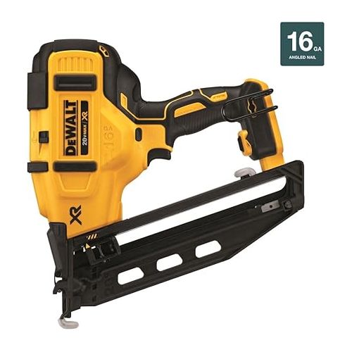  DEWALT 20V MAX* Finish Nailer, Angled, 16GA, Tool Only (DCN660B)