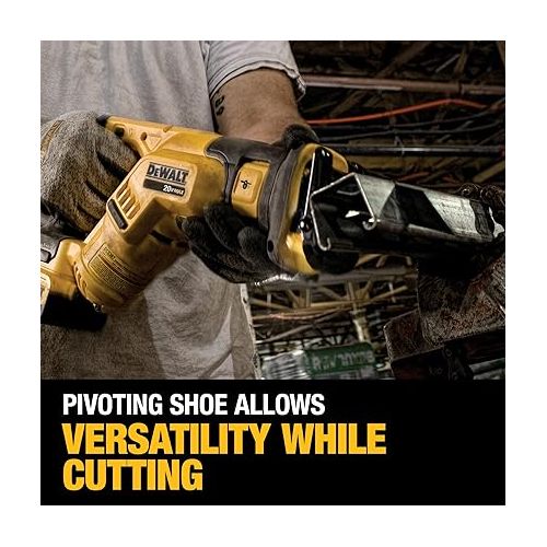  DEWALT 20V MAX* Cordless Reciprocating Saw Kit, Compact, 2-Amp Hour (DCS387D1)