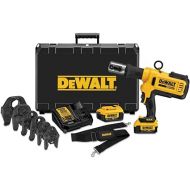 DEWALT 20V MAX Cordless Plumbing Pipe Press Tool Kit with Crimping Heads, Pro Press Tool For Copper Pipe and Stainless Steel Pipes, ½”-1 ¼”, 2 Batteries and Charger Included (DCE200M2K)