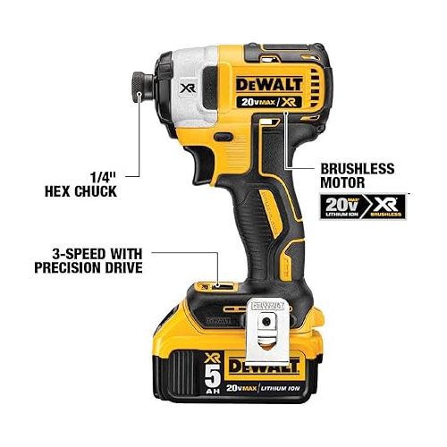  DEWALT 20V MAX* Cordless Drill Combo Kit, 6-Tool (DCK695P2)