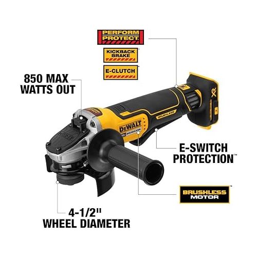  DEWALT 20V MAX XR Brushless Cut Off/Grinder Tool with 3Ah Battery & Charger Kit (DCG413B & DCB230C)