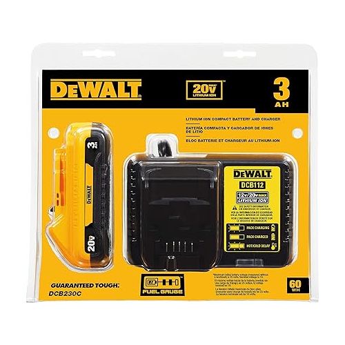  DEWALT 20V MAX XR Brushless Cut Off/Grinder Tool with 3Ah Battery & Charger Kit (DCG413B & DCB230C)