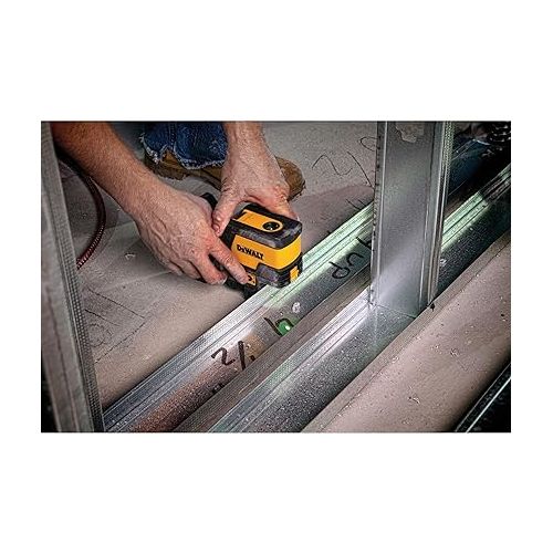  DEWALT Laser Level, Cross Line and Spot Laser, Green (DW0822CG)